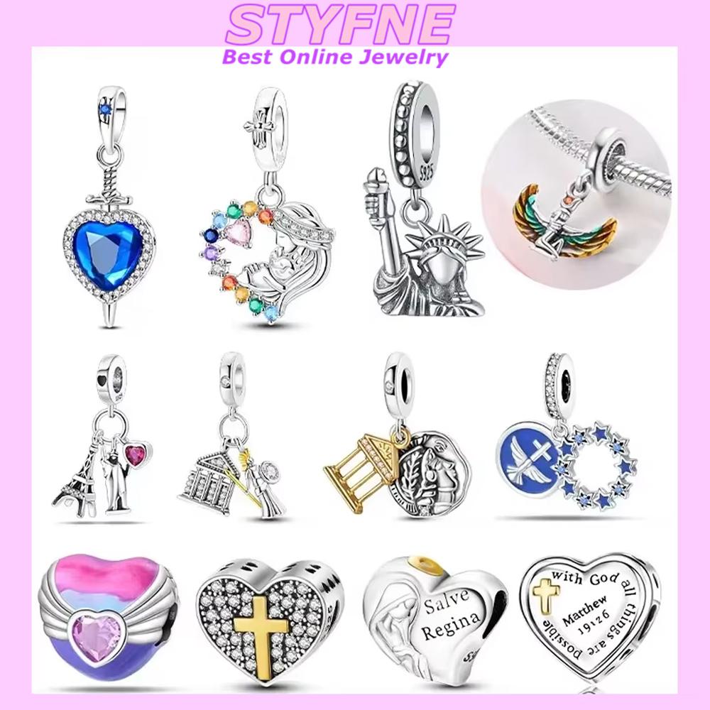 Exquisite Pendants Woman Original Belief Statue Of Liberty Copper Charms Bead Fit Bracelet Diy Beads For Women Jewelry Gift