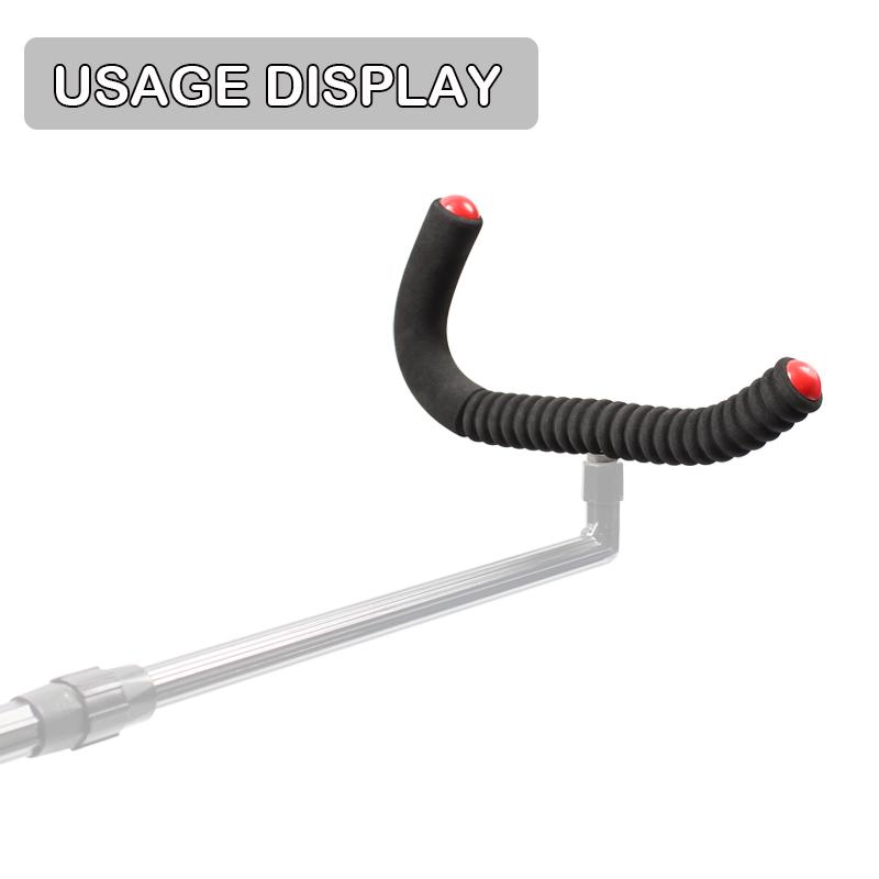 1pc Carp Fishing Tool Bent Feeder Rod Rest 26cm/36cm With 3/8″ BSF Alu Alloy Ripple EVA To Protect Feeder Fishing Rod Accessories
