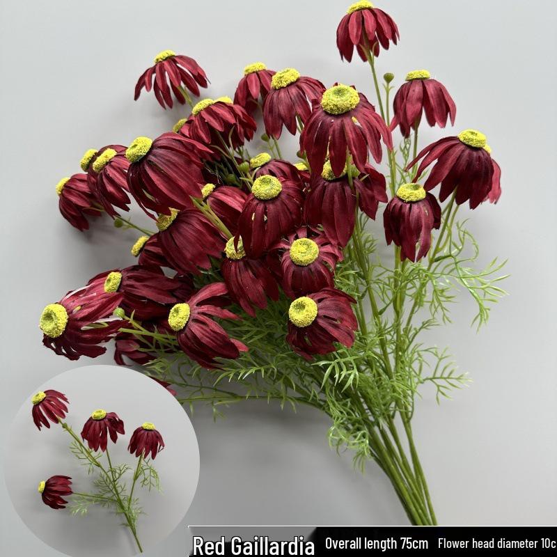 Shunran Dark Red Wine Artificial Wedding Flowers for Chinese Engagement Décor & Aisle Hanging Displays