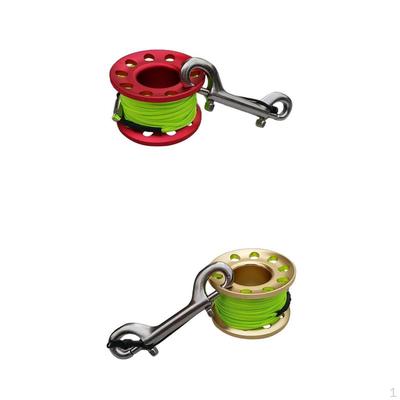2x Scuba Diving Compact Finger Spool with Plastic Handle Double Ended 15m/49.21ft