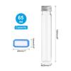 PATIKIL 65ml Test Tubes Set, 24pcs 6x1" Plastic Clear Flat Bottom Test Tube Containers with Labels for Bead Party Candy Bath Salt Storage Plant
