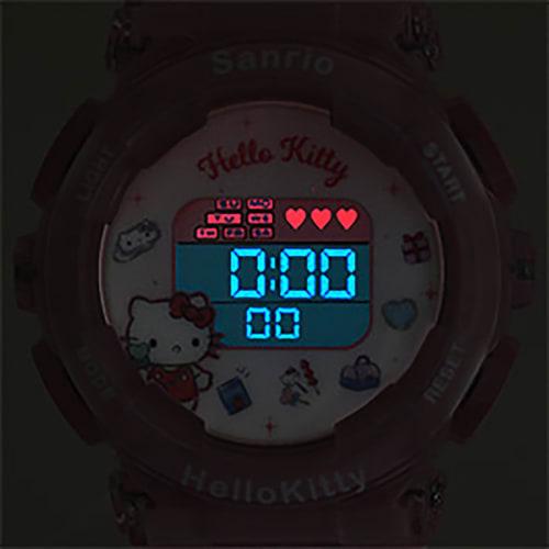 Sun Flame Co., Ltd. Klokke J-Axis Sanrio Digital Klokke Kitty CR3C0003-KT Dame Rosa
