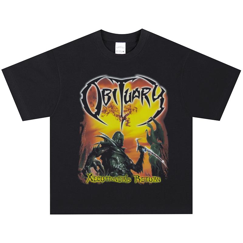 Obituary T-Shirt, Soft Fabric Casual Daily Wear L