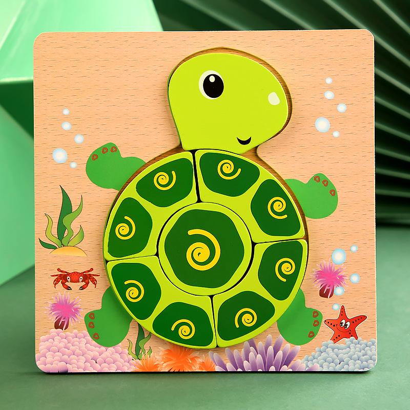 Wooden 3D Educational Puzzle for Toddlers - Interactive, Creative Hands-on Toy for Ages 1-3
