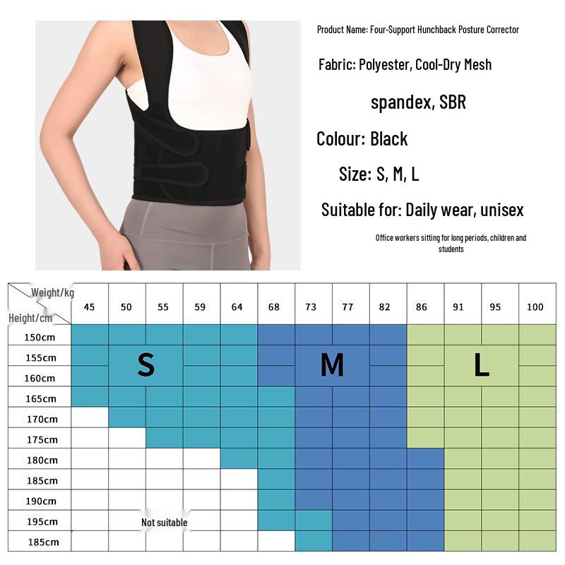 Correttore di Postura Traspirante Unisex per Allineamento Schiena e Spalle