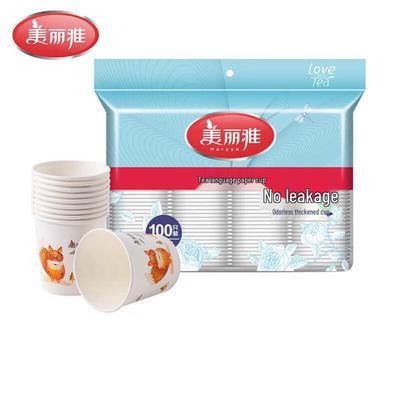 Meiliya 190ml Verdickte Einweg-Papierbecher (100er-Packung)