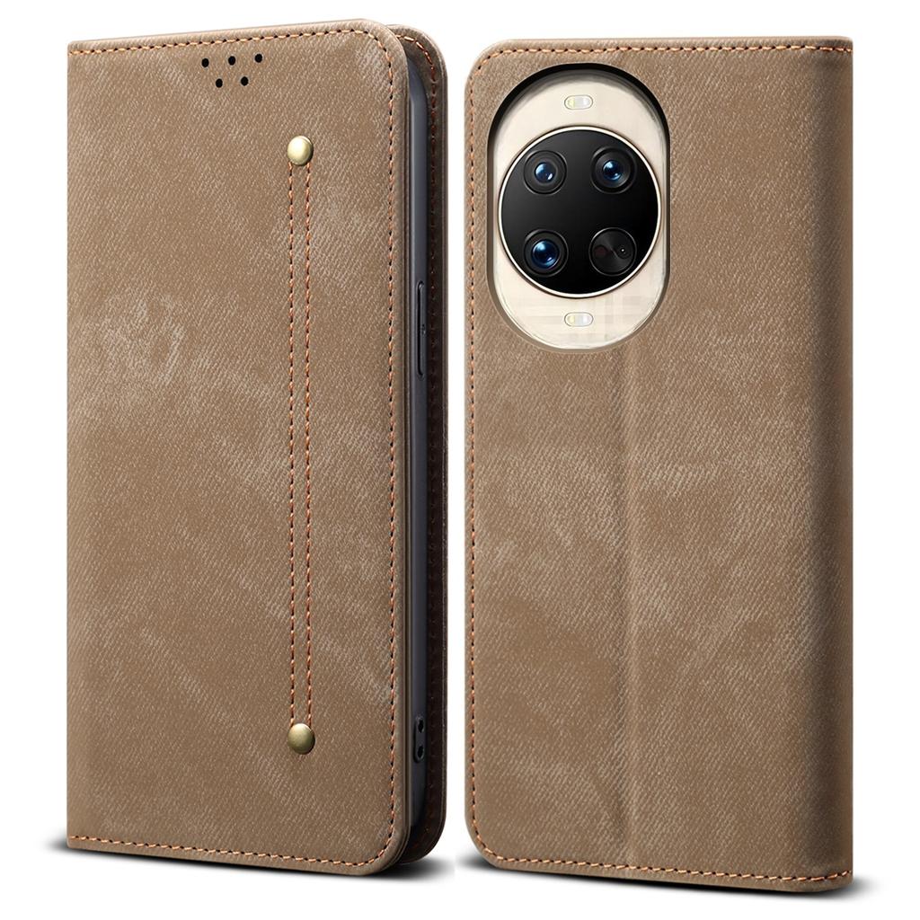 For Huawei nova 14 5G Case Jeans Cloth Texture Anti-Scratch Leather Stand Phone Cover