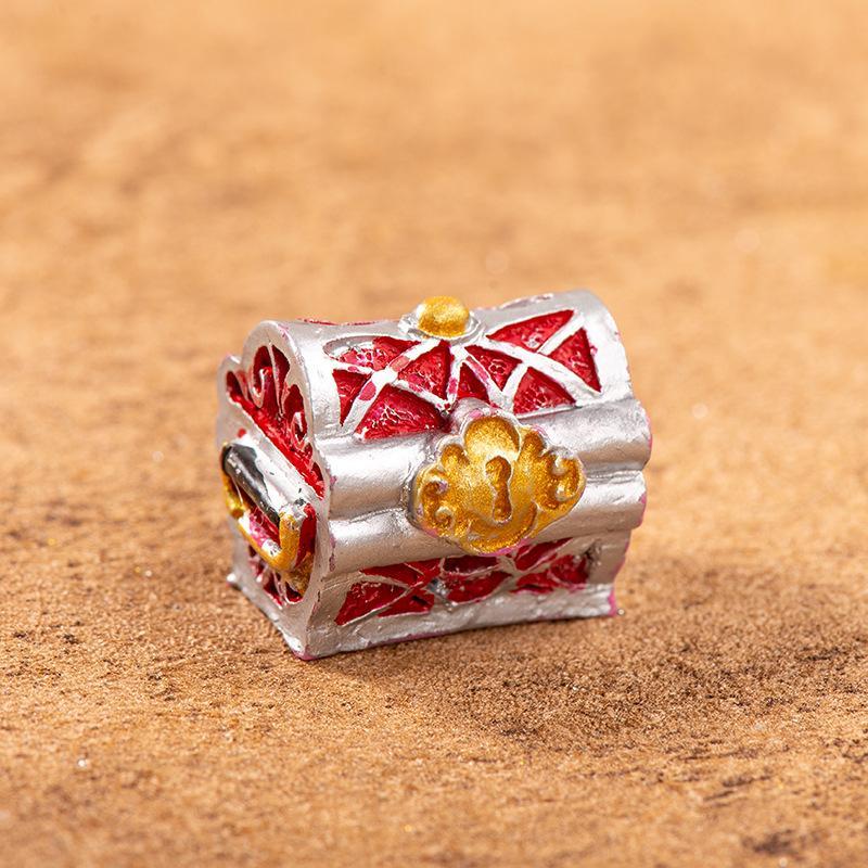 Mini Decorazione per la Casa Micro Paesaggio Scatola per Gioielli Gioco Avventura Pirata Scatola di Contanti in Miniatura Scrigno del Tesoro Statuetta