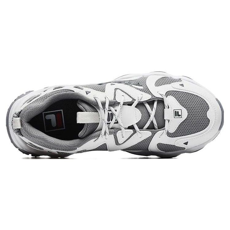 FILA Fluid 4 Cat Paw 4.0 Mesh Synthetic Leather Retro Sports Low-Top Lifestyle Shoes Women sneaker White Gray F12W242101FFB