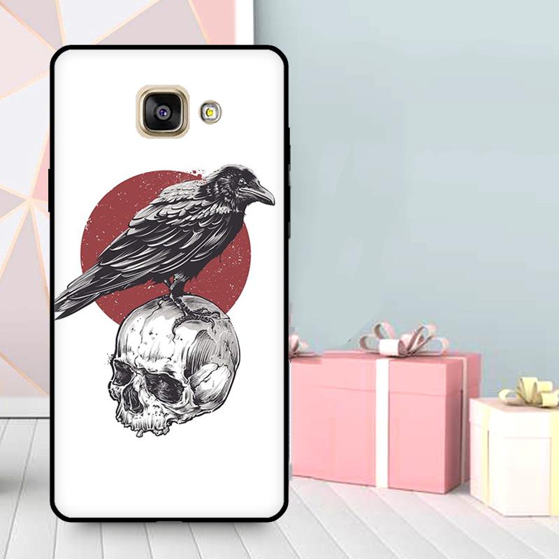 Crow Raven Dark Skull Case For Samsung Galaxy J7 J5 J3 2017 J1 A3 A5 2016 A9 A7 A6 A8 J8 2018 J6 J4 Plus Cover