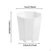 10 Pieces Nursery Pots Decorative Planter Plant Container Octagonal Flower Pot for Office