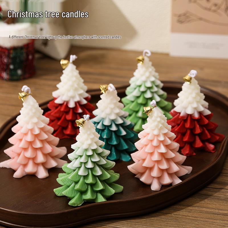 Cross-Border Christmas Tree Scented Candle Ornament - Creative Holiday Souvenir & Birthday Gift