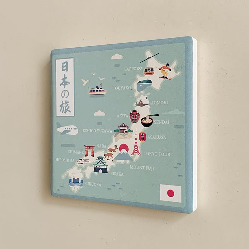 Japan refrigerator magnet map specialty Mount Fuji landmark culture Mabu souvenir decoration tourist Japanese famous places office whiteboard birthday