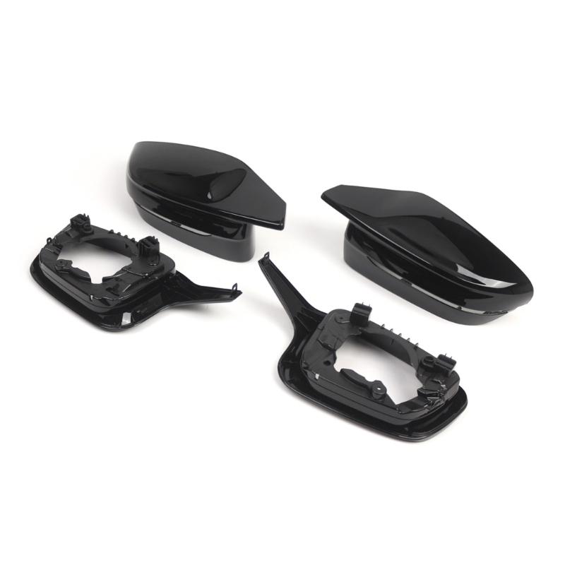 Side Mirror Replace Covers 51168746847, 51168746848 Black ABS Material Non Interference Folding Function