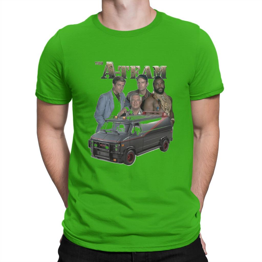 Úžasné 80. léta Dobrodružství Vintage Pánské Tričko Kulatý Výstřih Bavlněná Trička A-Team Tričko s Krátkým Rukávem Letní Oblečení