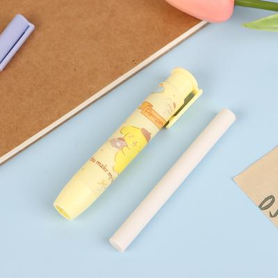 Pen-Shaped Eraser With High Appearance Value, Cute Cartoon, Student Push-Type Eraser 2B, Replaceable Refill, Simple