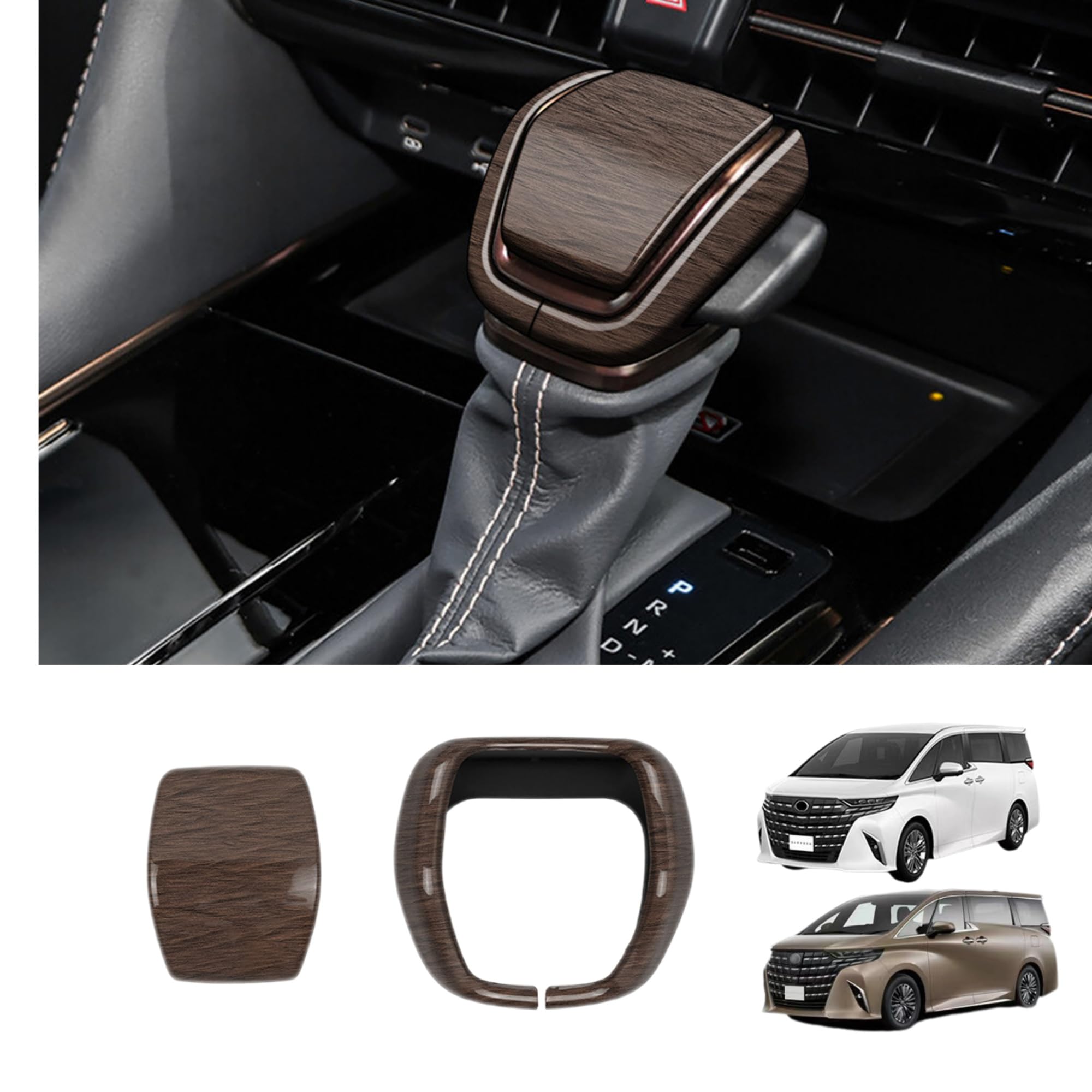 

Eilsensshop Compatible with the new Vellfire 40 series and Alphard 40 designed specifically for the custom interior shift knob wood grain brown