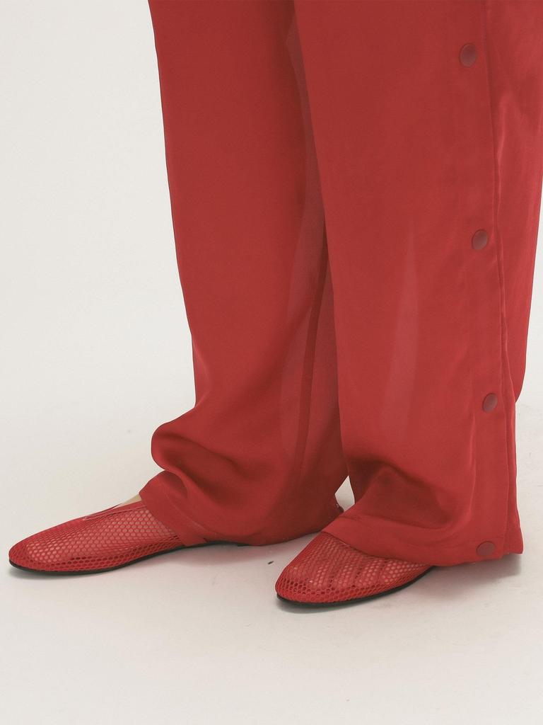 Beams Boy Maturely Snap Easy Work Pants, Women's, Red 0