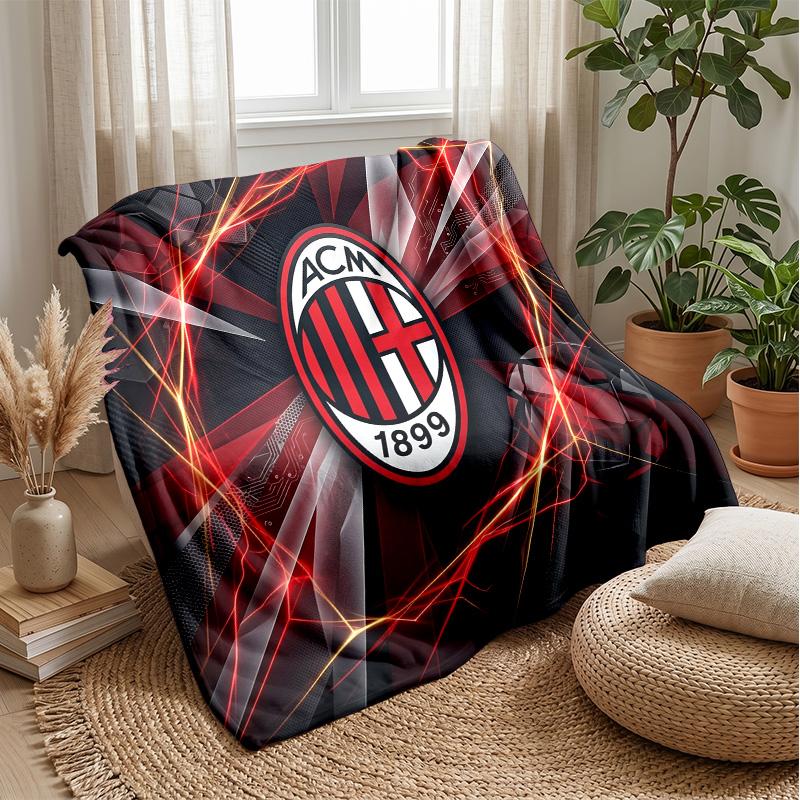 AC Milan Theme blanket Soft Flannel Blanket Plush Throw Blanket Cozy Sofa Bed Blanket for Home Decor