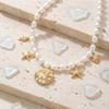 Bohemian Imitation Pearl Choker Necklace for Women Gold Color Shell Starfish Pendant Collar Summer Beach Vacation Jewelry Gift