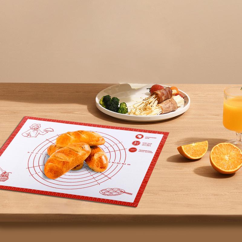 1PCS Silicone Baking Mat – Non-Stick Kneading and Dough Pad for Pizza, Cake, and Cooking, Reusable Kitchen Bakeware