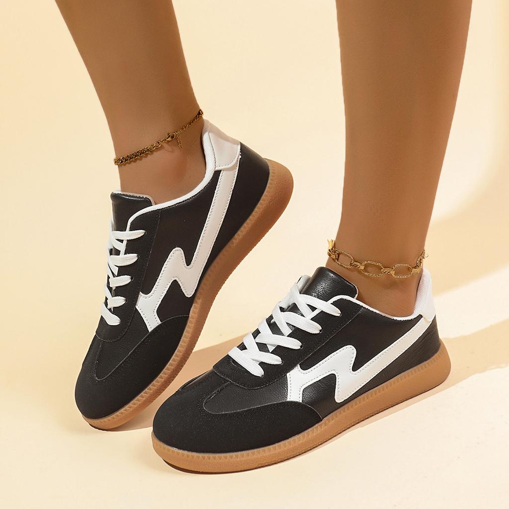 Spring and autumn new large size flat casual moral training shoes lace-up light sports shoes