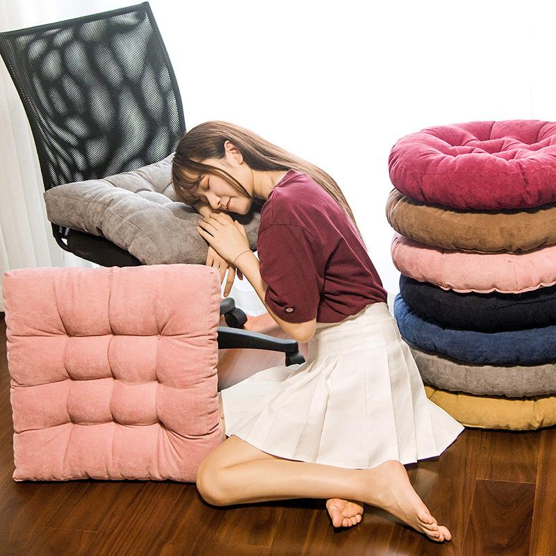 Floor Mat Futon Cushion Bay Window Mat Velvet Dining Chair Chair Mat Yoga Mat Tatami Student Bench Round Cushion