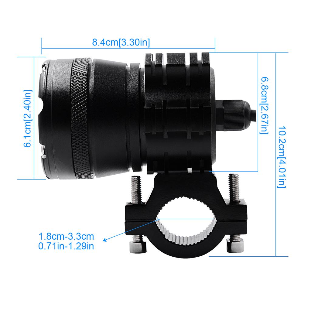 2Pcs Motorcycle LED Headlights 12V 60W 4000LM LED Motorbike Beam Headlamp Moto Spot Head Light Auxiliary Lamp DRL with Switch