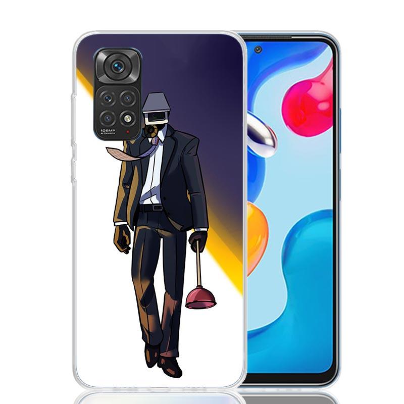 S-Skibidi Toilet Mobile Cell Phone Case For Xiaomi Redmi Note 13 14 15 Pro Plus 12S 12 14S 11S 11E 10 10S 11 11T 5G 4G Cover Coq