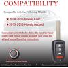 MechanMagic Key Fob Remote Replacement Fits for Honda Civic 2014 2015/Accord 2013-2015 MLBHLIK6-1T Keyless Entry Remote Control Uncut 4 Buttons 315