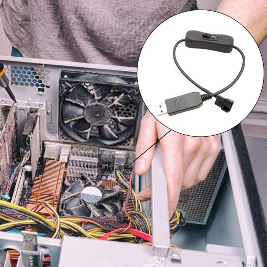 Power Adapter Cable 4Pin 5V To USB To 12V PVC Eco-friendly Stable Performance