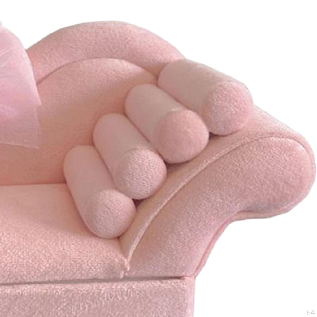 1:12 Scale Loveseat Miniature Set for Dollhouse Decoration