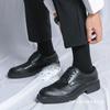 Summer business dress leather shoes breathable hollow leather sandals wedding suit banquet