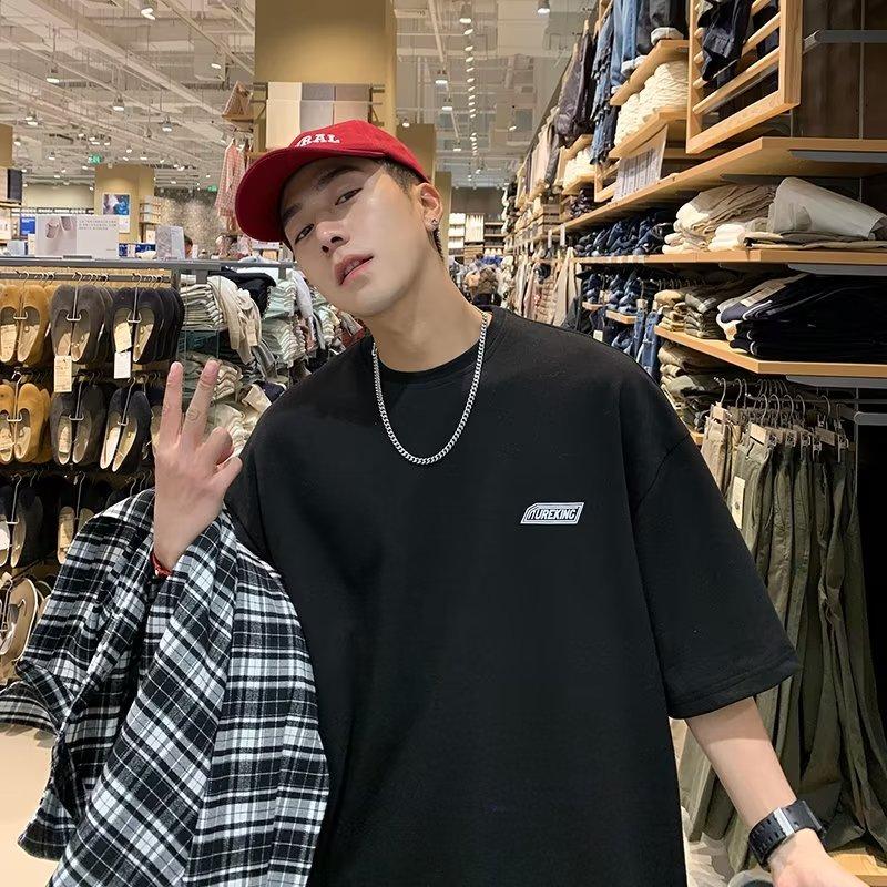 

M-8XL мужские футболки с короткими рукавами плюс размер футболка с короткими рукавами и буквенным принтом мужские графические топы с круглым вырезом модные футболки в стиле ретро для