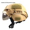 Tactical Helmet with Bull Horn Goggles and Adjustable CS Myopia Glasses