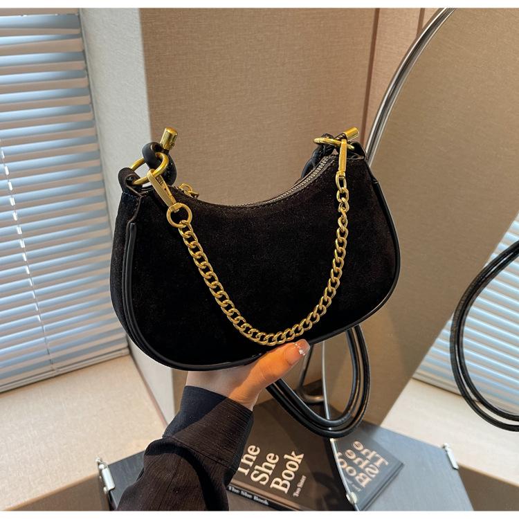 

Ankola красная сумка женская осень и зима 2024 новая модная сумка через плечо женская сумка-мессенджер с цепочкой чёрный