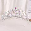 DIEZI Lusso Coreano 20 Colori Cristallo Opale Verde Corona Copricapo Sposa Nuova Elegante Tiara Regina Fasce per Capelli Vestito da Sposa Bambina
