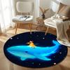 Classic Round Sun Multicolor Rug Pad, Non-Slip Floor Mat for Family Room