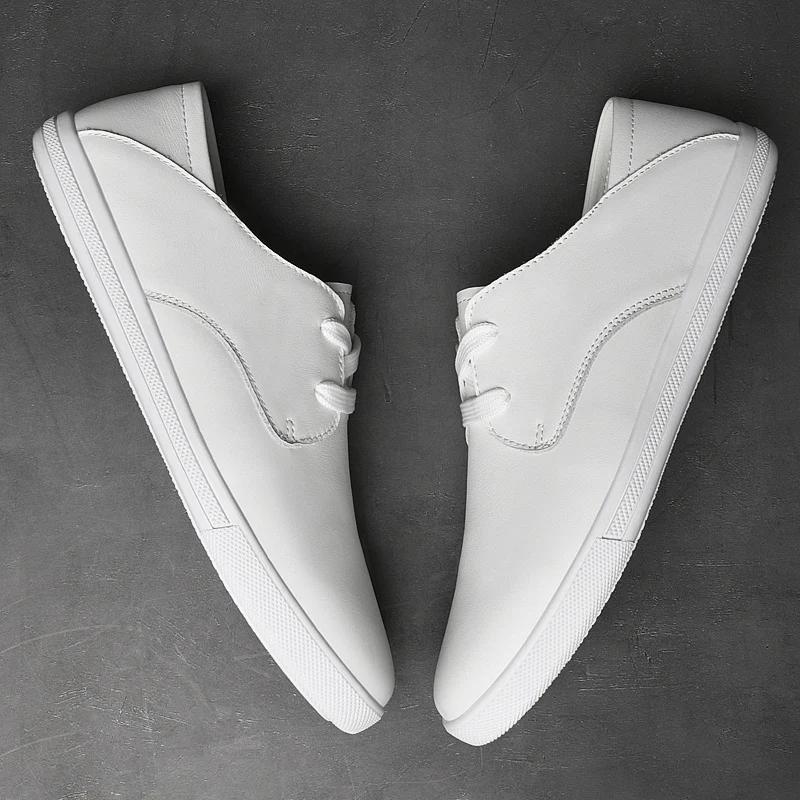 FashionWhite Мужская повседневная обувь из натуральной кожи Мужские кроссовки Cool Street — фото 4