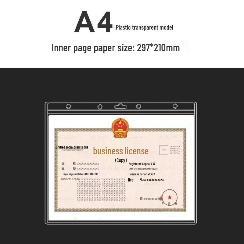 Business License Protector A3 Wall Mount Frame for Health & Commercial Certificates