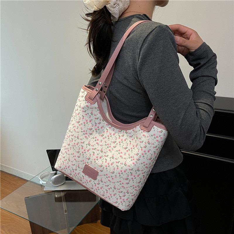 Trendy Spots Oblique Span Bag Large Capacity Shoulder Shopping Bag Fashion Canvas Bag Women's Tide Bag