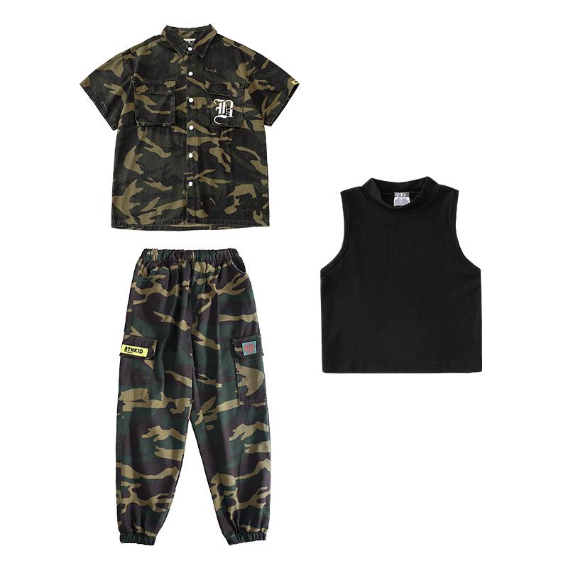 Girls' Japanese Street Style Jazz Dance & Hip-Hop Stage Costume