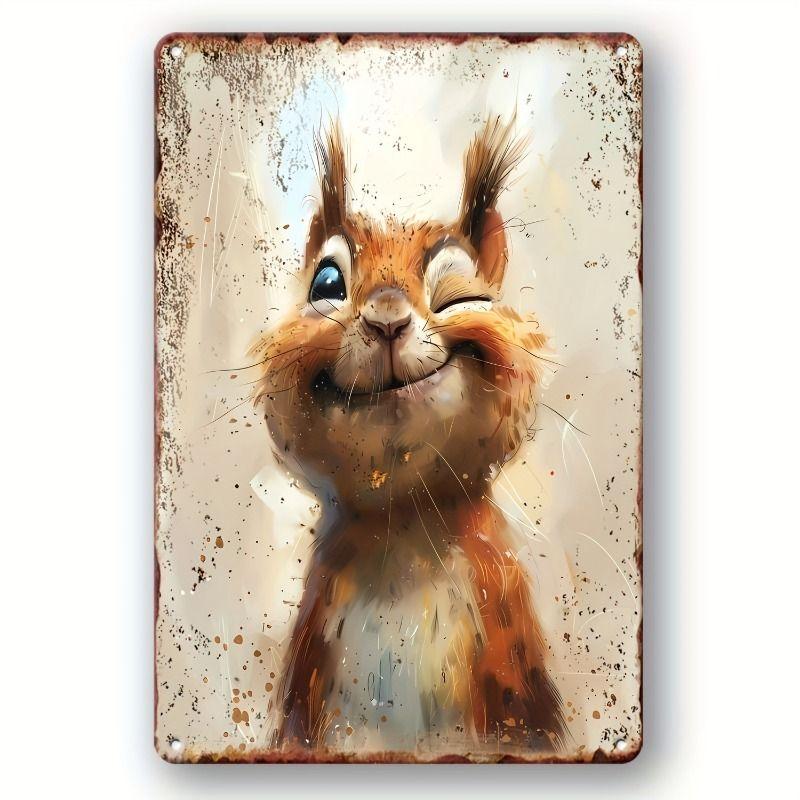 Retro Metal Animal Wall Art for Home Kitchen Farm Cafe Garden