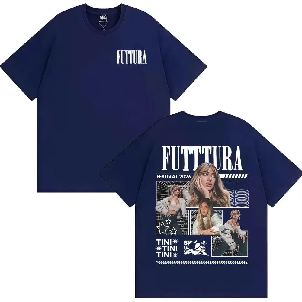 Singer Tini Stoessel Futtura Album 2026 Merch TShirt Unisex Retro Aesthetic TShirt Comfortable Cotton Short Sleeve TShirt