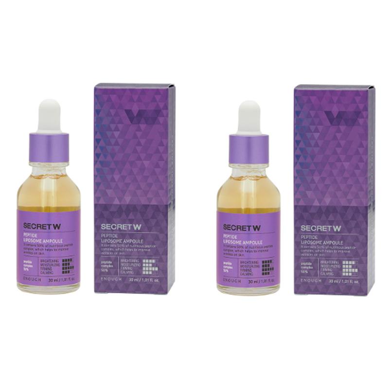 ENOUGH 5 types de secrets avec série d'ampoules pour éclaircir/carming/peptide/hyaluronique/soin des pores 30 ml (20 Options)