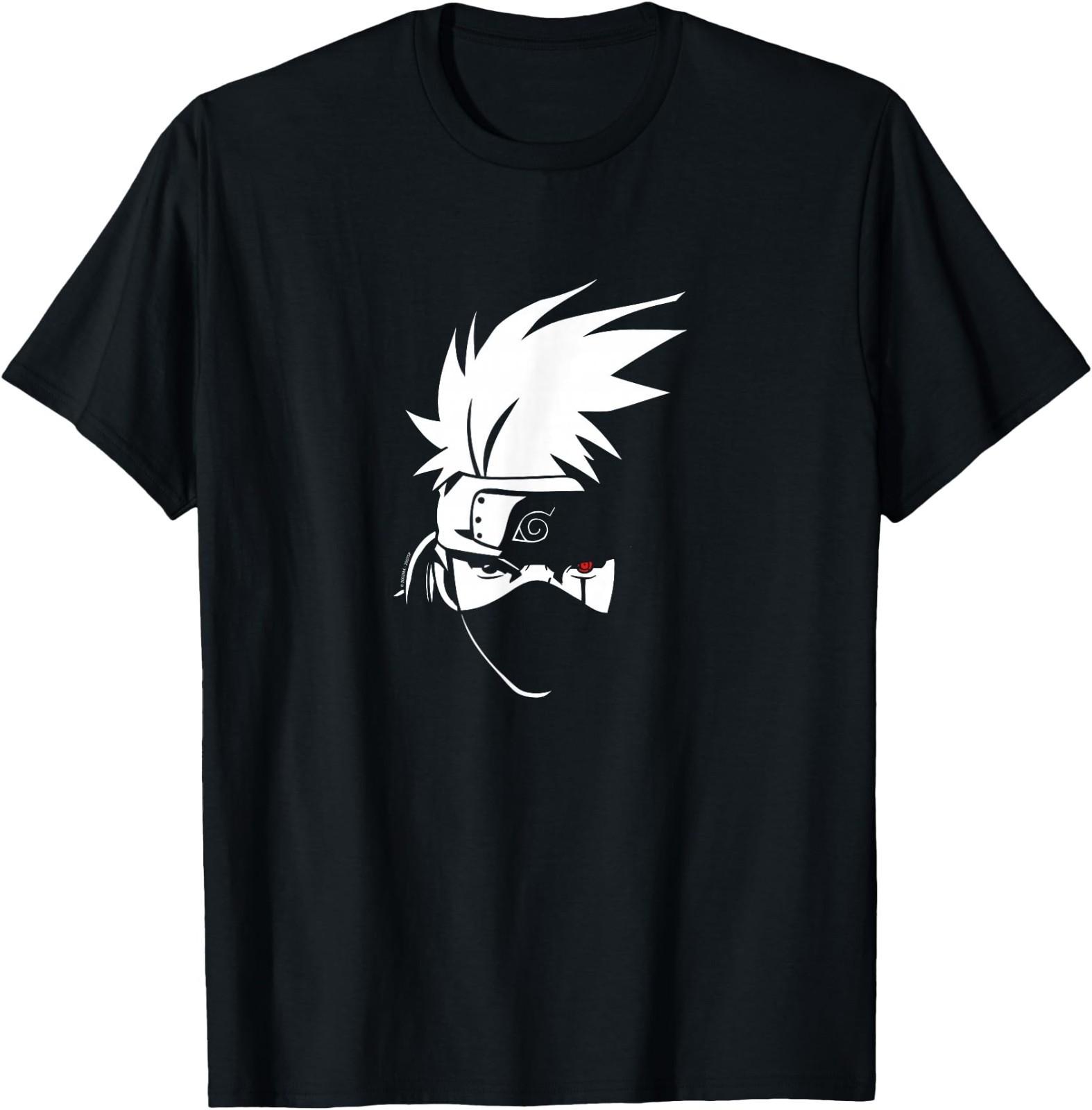 Naruto Shippuden Kakashi Head Anime T- Unisex T-Shirt XL