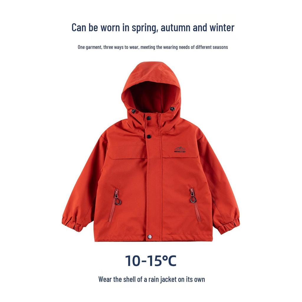 2025 Kids' Three-in-One Windbreaker Jacket - Spring/Autumn Style for Boys and Girls