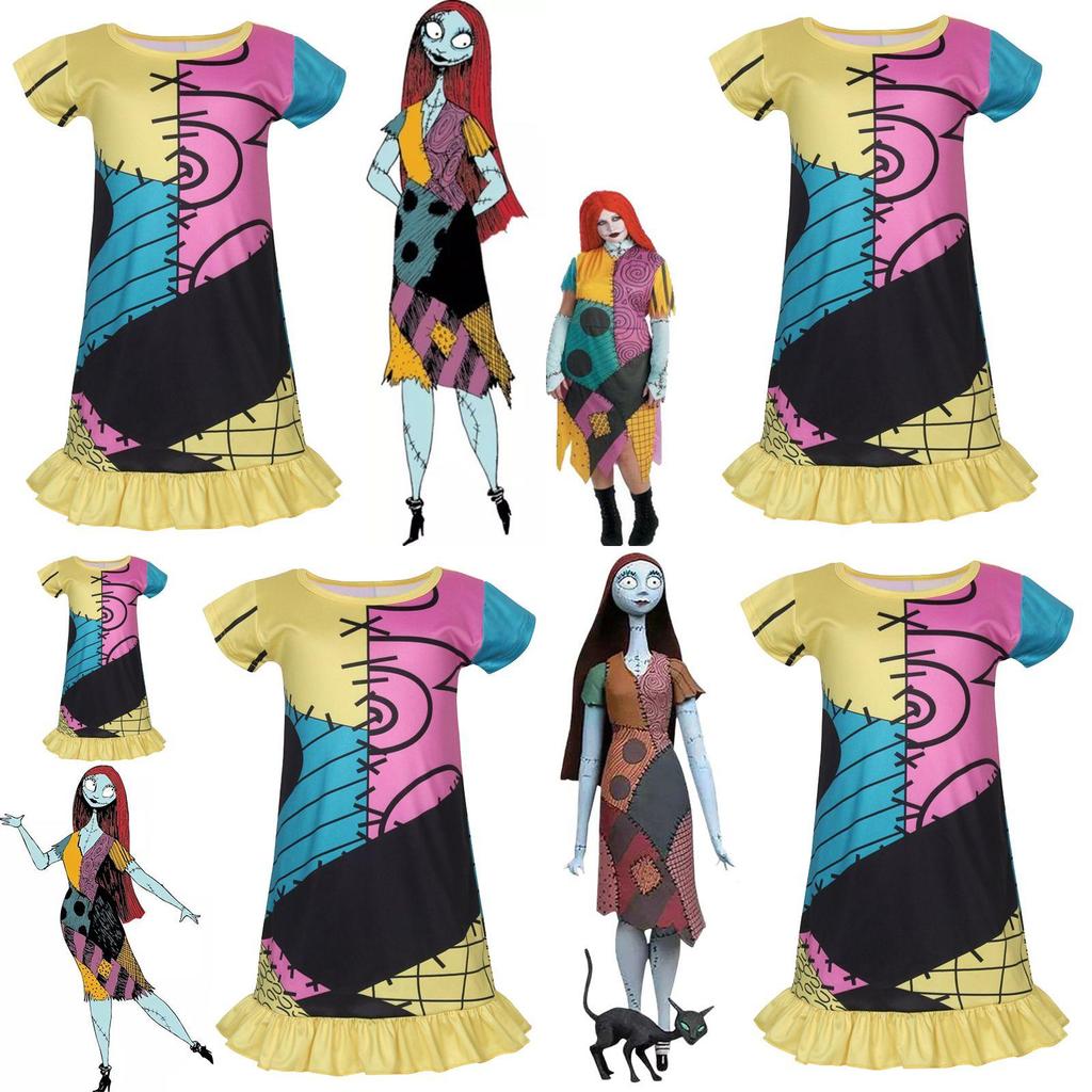 Enchanting Nightmare Before Christmas Sally Cosplay Costume For Girls Perfect For Halloween