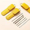6pcs/Set Stainless Steel Cleaning Ear Tools, Portable Travel-Friendly Cleaning Ear Spoon, Manual Cleaning Ear Tool Set