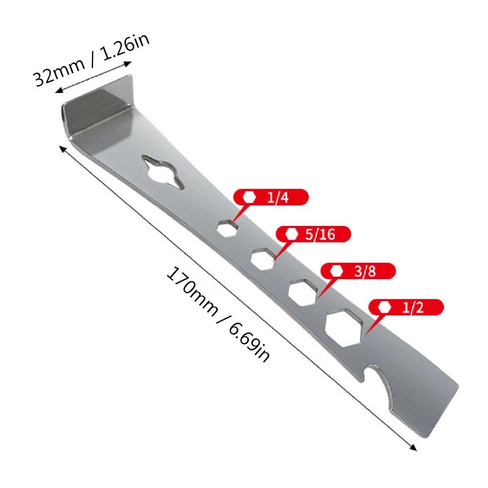 4 Size Options Stainless Steel Pry Bar Stainless Steel Pry Bar Scraper Automotive Repairing